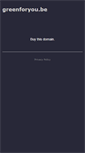 Mobile Screenshot of greenforyou.be